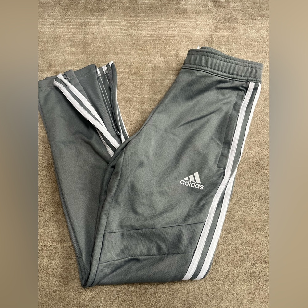 Girls size 11/12 adidas pants grey